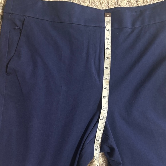 LOFT Deep Blue Dress Capri Wide Leg Pants - Picture 6 of 11